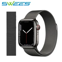 magnetic clasp strap for apple watch band 44mm 40mm 42mm 38mm stainless steel bracelet metal loop iwatch series 7 3 4 5 6 se