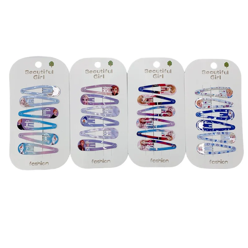 5/10 шт. заколка для волос Холодное сердце Диснея Эльза 4 8 см аксессуары с цифровой