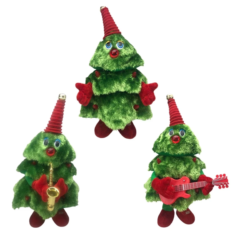 

Dancing Christmas Tree Singing Xmas Tree Electronic Toy Doll Music Xmas Gift Holiday Ornament Festival Table Drop shipping