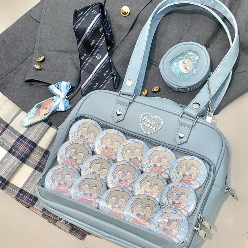 

Женские сумки карамельных цветов HAEX Kawaii Ita, модная женская сумка JK Lolita из искусственной кожи, тренд 2023, женская сумка через плечо с кошельком для монет, 2023