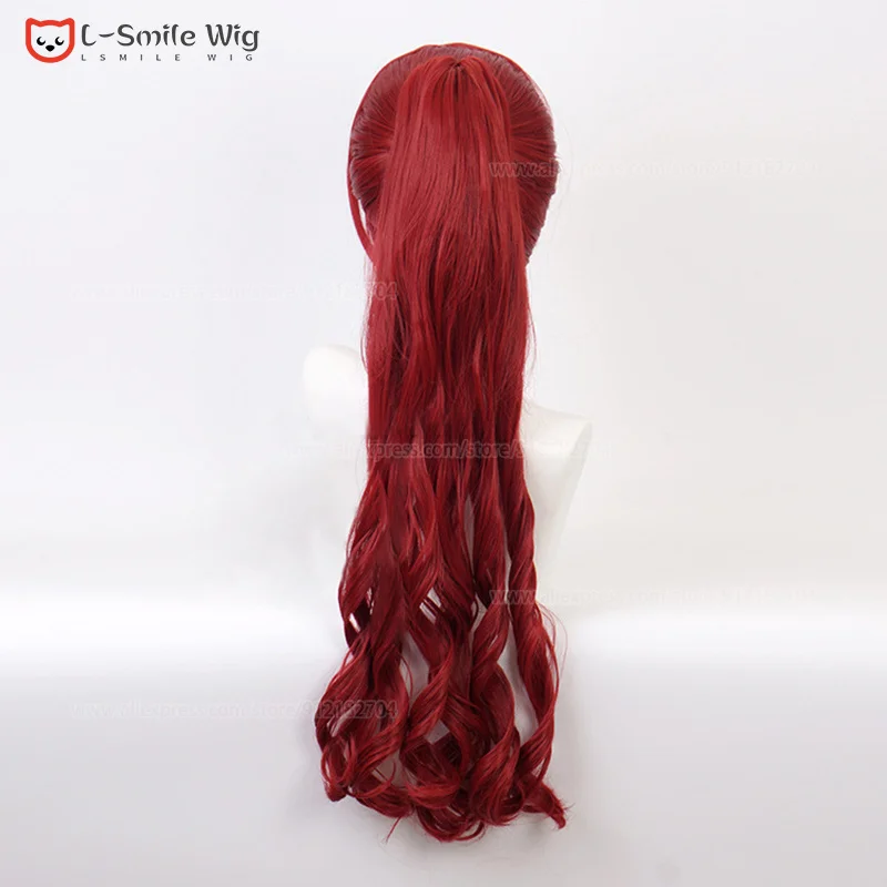 Парик для косплея Game Persona 5 Yoshizawa Kasumi из красных длинных вьющихся волос