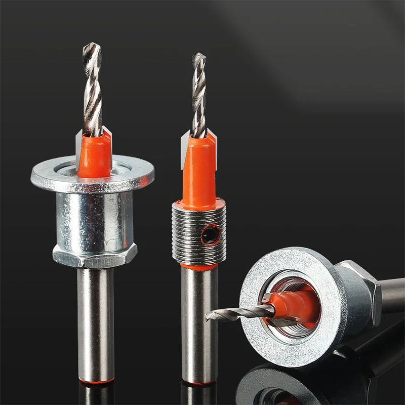 

8mm Shank Drill Woodworking Countersink Router Bit Screw Extractor Demolition HSS for Wood Milling Cutter Carbide Tips