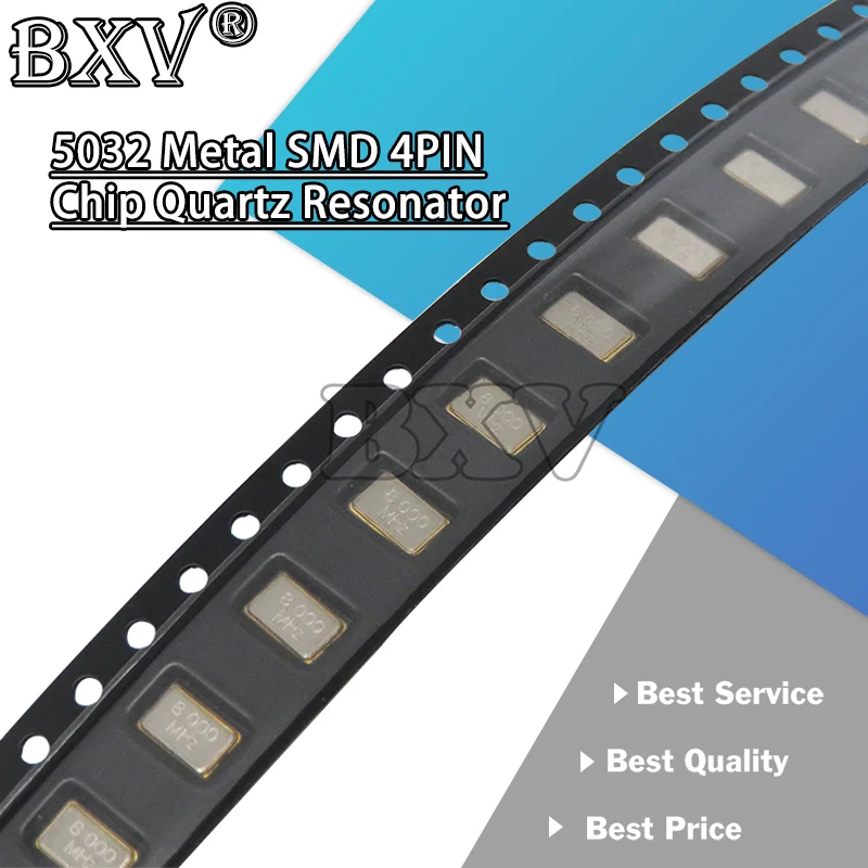 20 шт. 5032 металлический SMD 4-контактный 8,000 МГц 8 МГц 10 МГц 11,0592 МГц 12 МГц 16 МГц 20 МГц 24 МГц 25 МГц 27 м новый SMD Кварцевый резонатор Crysta