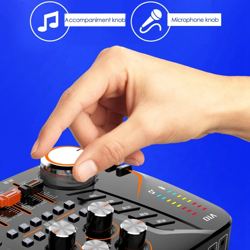 Звуковая карта V10 звуковая для микрофона в реальном времени звуковой интерфейс и