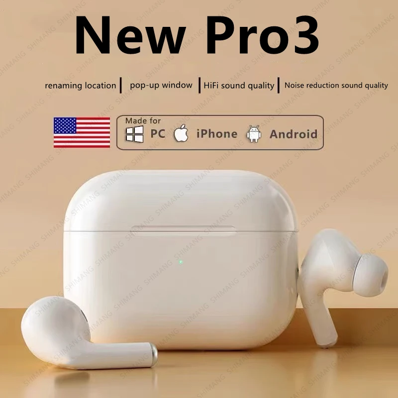 

Pro3 Earphones Control TWS Wireless Headphone Bluetooth 5.0 Earphones Sport Earbuds Music Headset For huawei Iphone Xiaomi phone