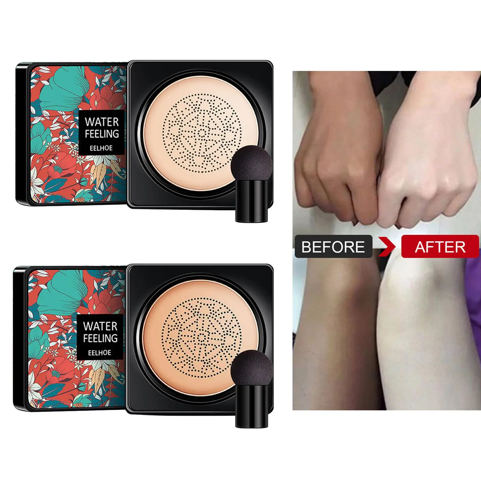 BB-крем на воздушной подушке с грибной губкой для макияжа влажная основа головкой