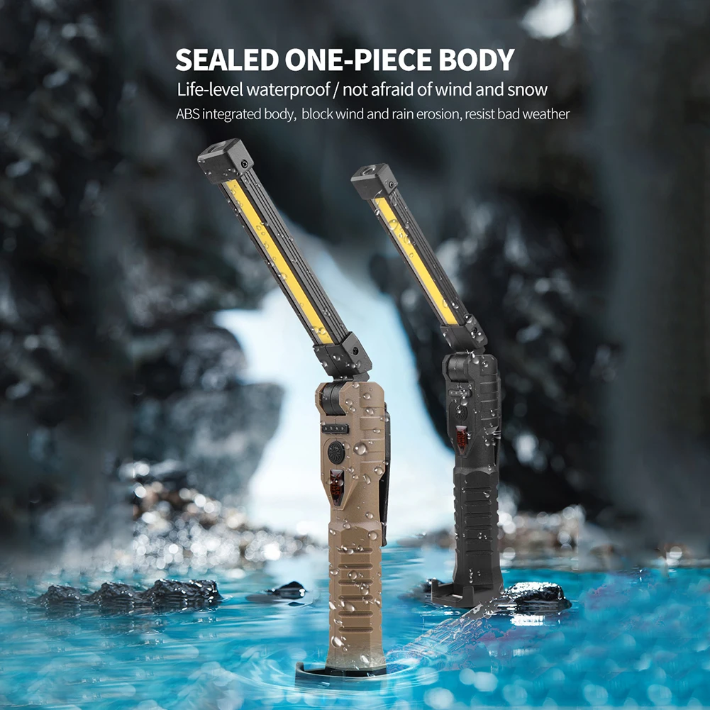 

Светодиодный рабочий светильник COB XPE, перезаряжаемый, 400 лм, светодиодный рабочий светильник с индикатором мощности для ремонта автомобиле...