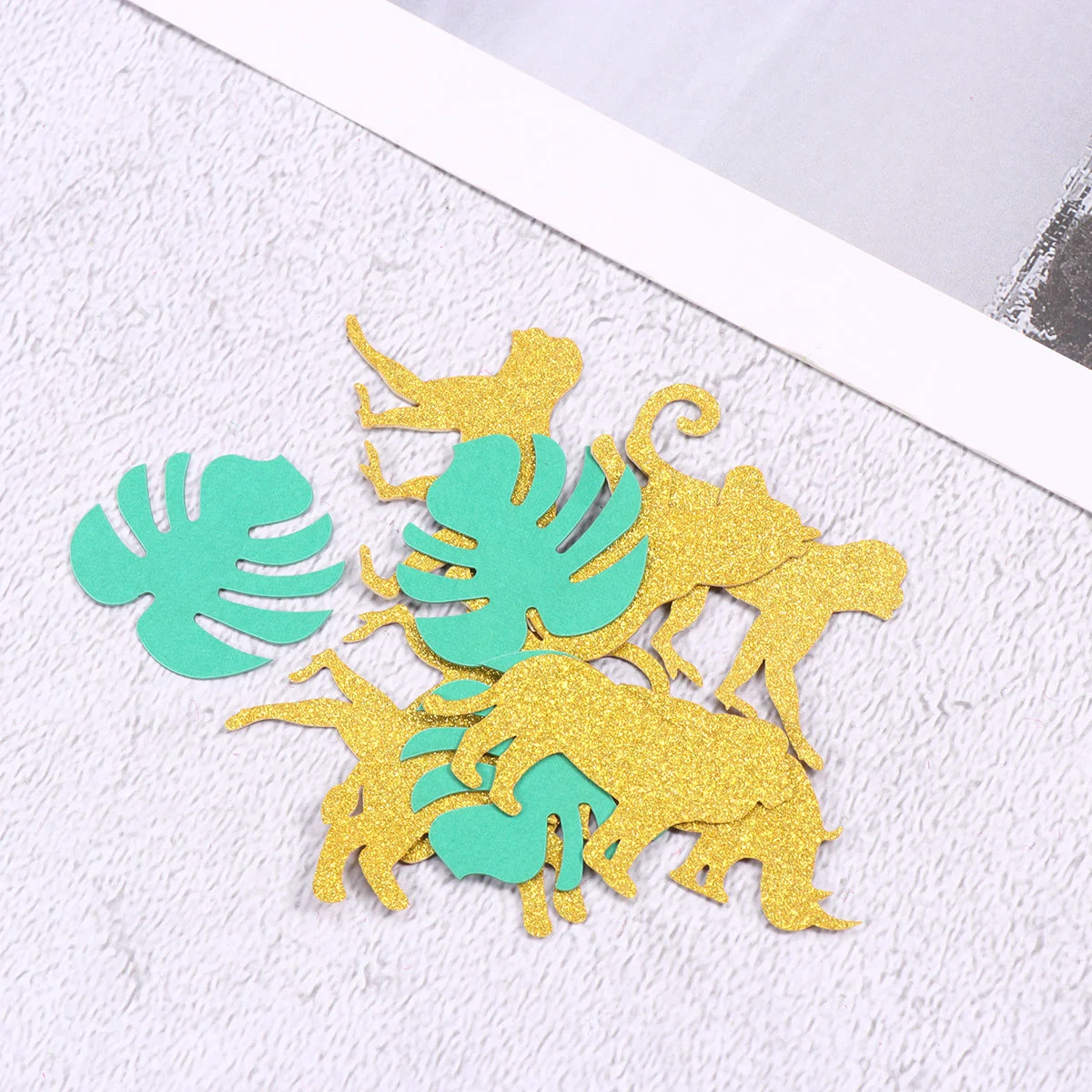 

Table Animal Paper Party Jungle Scatters Tropical Leaf Filler Hawaiian Glitter Zoo Palm Scatter Package Balloon Dot Circle