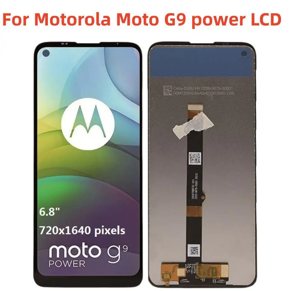 

ЖК-дисплей для Motorola Moto G9 power с рамкой, дисплей с сенсорным экраном и дигитайзером в сборе для Moto G9, яркий дисплей