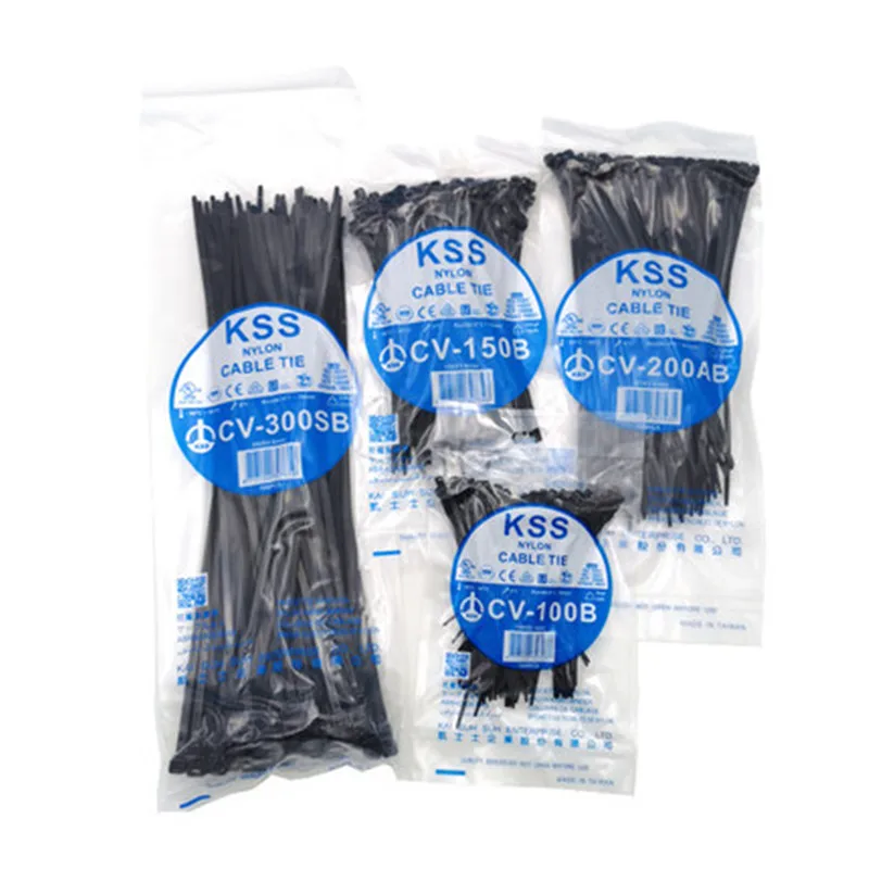 

Self-locking Plastic Nylon Tie 1000 PCS Black Cable Tie Fastening Ring 4X200 Cable Tie Zip Wraps Strap Nylon Cable Tie Set