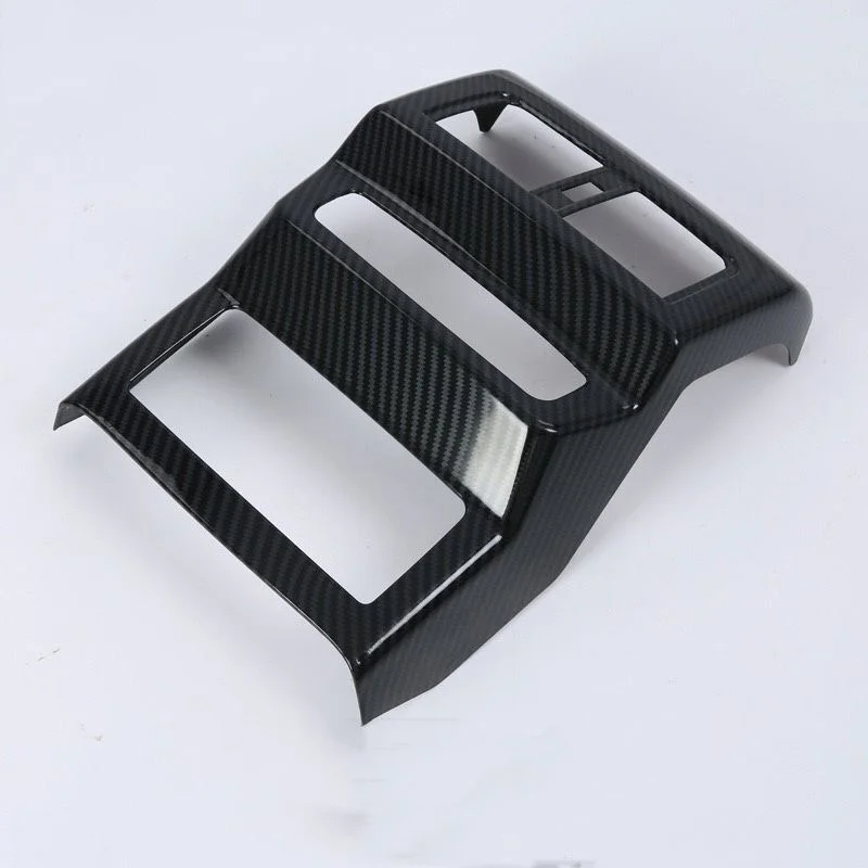 

1 PCS Carbon Fiber Pattern ABS Rear Air Conditioner Outlet Decoration Exhaust Outlets Cover Interior Mouldings For Audi Q5L 2018
