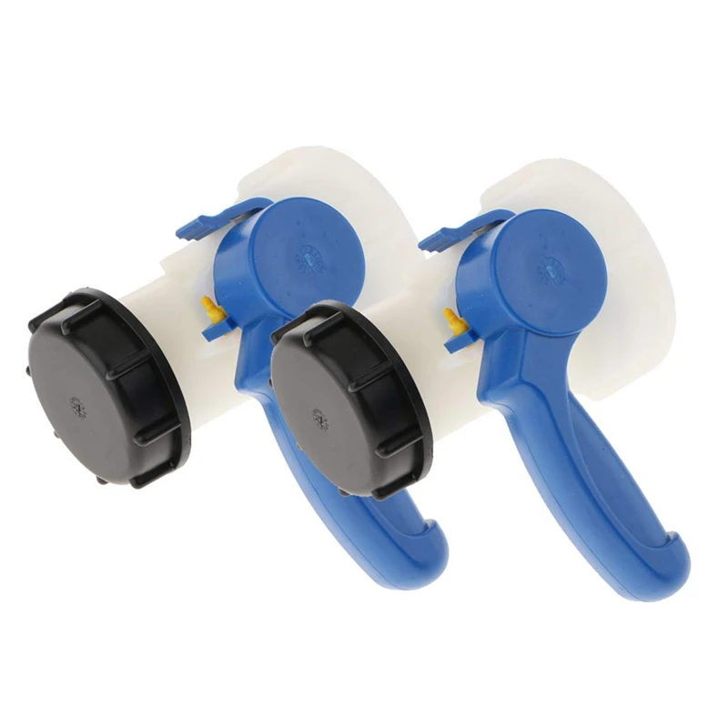 

2 Pcs 1000L IBC Tank Tonnage Barrel DN40 Butterfly Valve Tap Water Adapter 62Mm