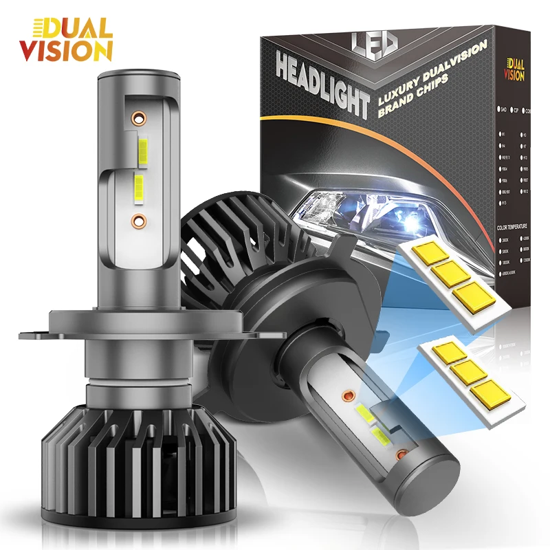 

Комплект Из 2 Светодиодных Ламп CSP H4 H7 H1 H8 H9 H11 9005 9006 Для Фар, 120 Вт, 22000 Лм, Высокая Мощность, 6000K, Белый Свет