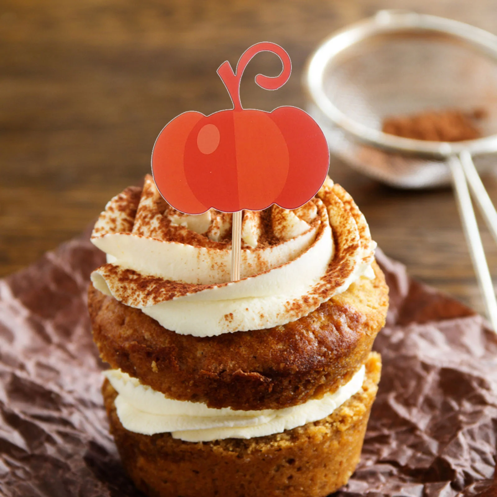 

Cake Toppers Halloween Decorations Baking Cupcake Paper Festival Wrappers Dessert