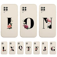 initial letter soft case for huawei p30 pro case p40 lite p50 pro p smart z 2021 y9 y6 y5 prime 2019 2018 y7a y6s coque fundas
