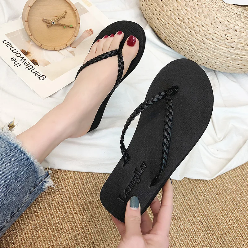 

Women's Summer Fashion Outdoor Beach Shoes Wedge Platform Flip-Flops Non-Slip Seaside Flip-Flops 2865