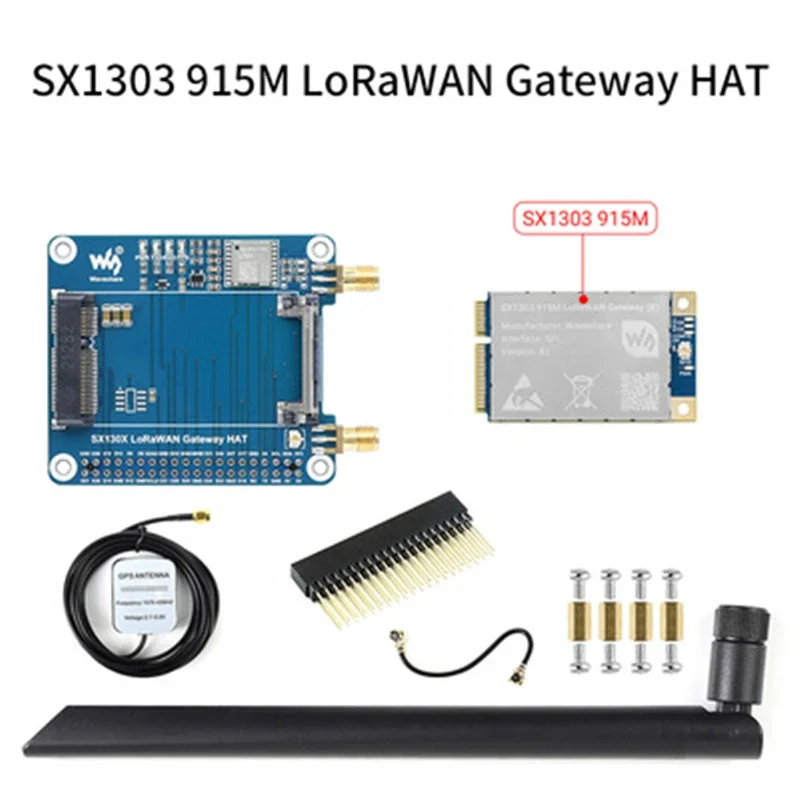 SX1302/SX1303 868M/915M Шлюз LoRaWAN HAT для Raspberry Pi передача дальнего действия большая емкость