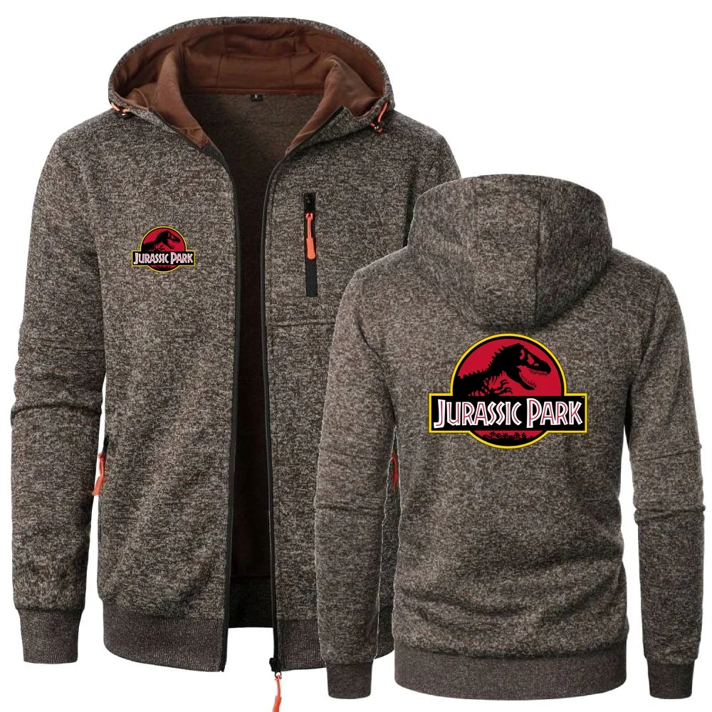 Новые мужские толстовки с капюшоном JURASSIC PARK World Dinosaur Graphic Толстовки Кардиган для