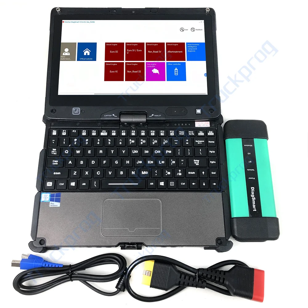 Фото Ноутбук Getac 1005422179 для WEICHAI для Sinotruk EOL, сканер грузовика, диагностический инструмент, интерфейс OBD для Cororation Diagsmart Motor №1