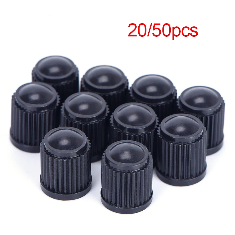

20/50Pcs Lid Black Plastic Truck Car Tire Air Wheel Valve Stem Cap Motorcycle Auto Wheel Tyre Valve Stem Caps Dust Cover