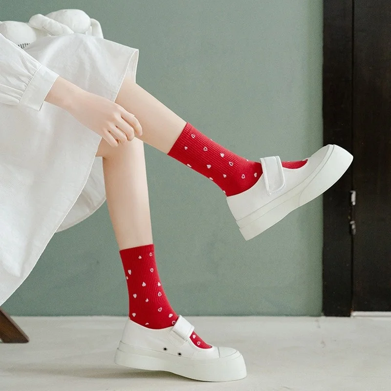 5 Pairs Hot Sales Fashion Harajuku Kawaii Cute Women Casual Socks Fruit Strawberry Cartoon Girl Cotton Socks