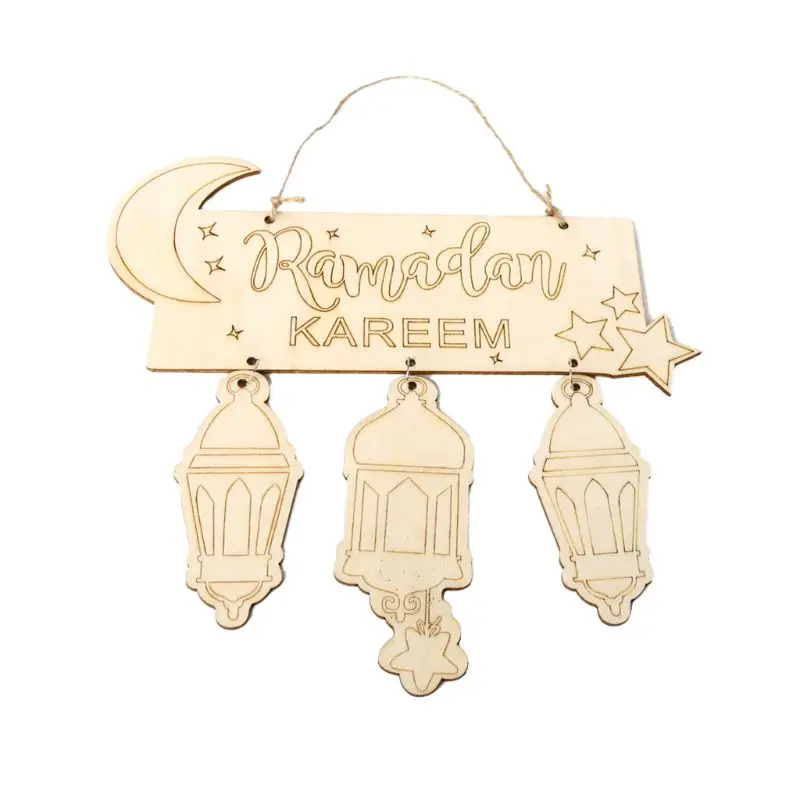 

Мусульманский ислам, модель N58C Eid Mubarak, подвесной фонарь, подвеска, табличка, знак, украшение «сделай сам», Настенный декор, товары Вечерние