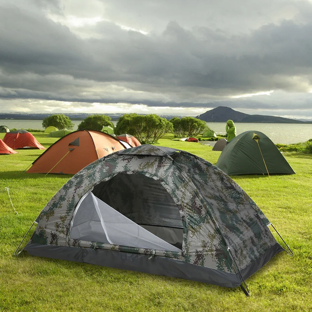 

Палатка туристическая Ультралегкая на 1/2 человек, портативная, с покрытием от УФ излучения, Для Путешествий, Походов, Кемпинга