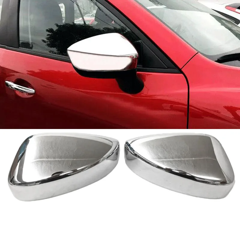 

For Mazda CX-5 CX5 2017 2018 Styling ABS Chrome Stick Rear View Rearview Side Glass Mirror Cover Trim Frame 2pcs