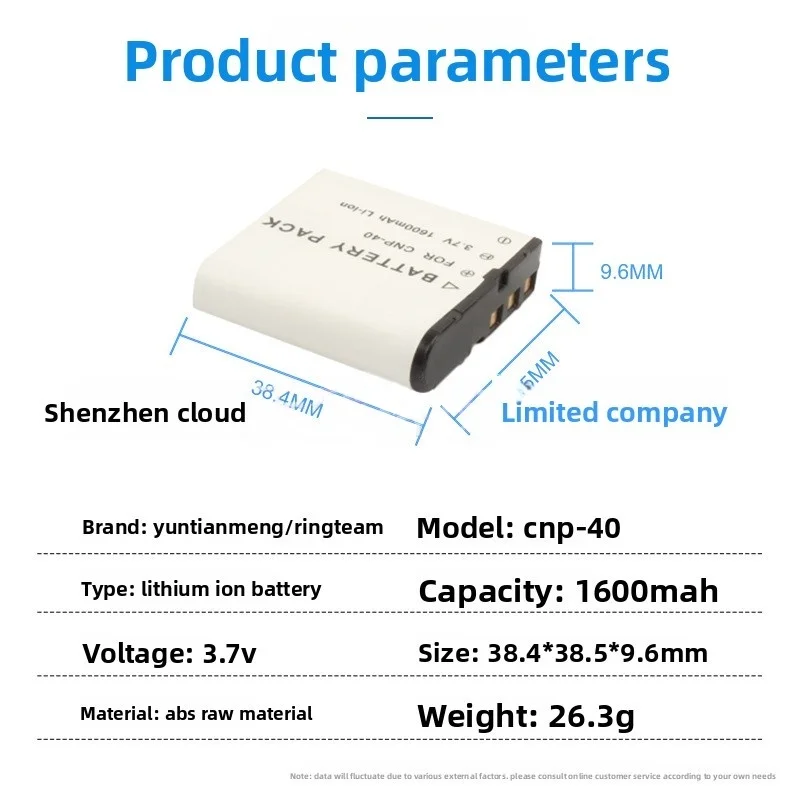 Аккумулятор для камеры 3.7V 1500mAh NP-40 CNP40 для Casio EX-Z30 Z450 Z50 Z57 Z55 Z600 Z700 Z1080 – Высококачественные цифровые батареи (art.: 3920d81f91ffe) - 3920d81f91ffe
