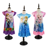 new frozen anna elsa princess children summer dresses 3d printed dress for girl nightgowns kids nightdress baby sleepwear