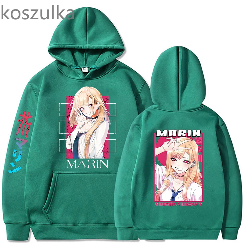 Толстовка с капюшоном и длинным рукавом принтом аниме My Dress-Up Харадзюку |