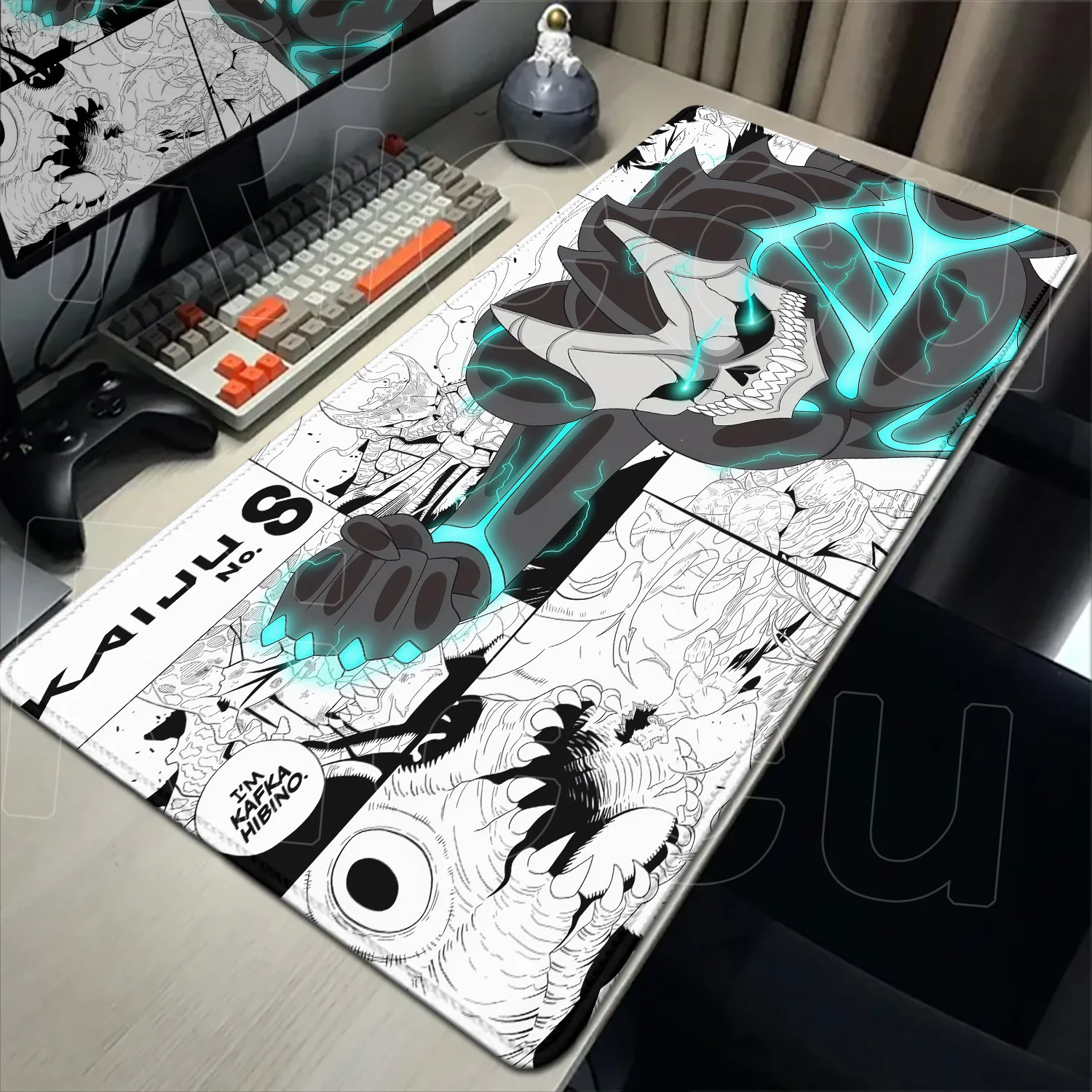 Фото XXL 40X90CM Коврик для мыши в стиле аниме, большой игровой K-Kaiju No. 8. Коврик для мыши LockEdge, резиновые аксессуары, компьютерная клавиатура, стол, коврик, коврик №1