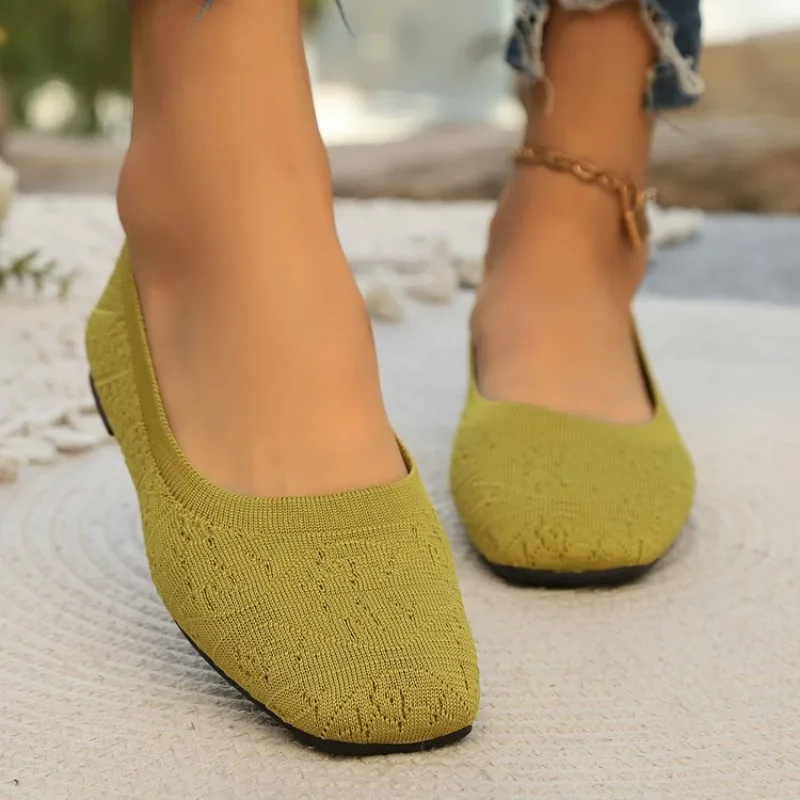 2024 женская обувь на плоской подошве весенне-осенняя новая модная с круглым