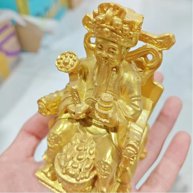 Оптовая продажа антикварное украшение из смолы Бог богатства бизнес Ruyi источник