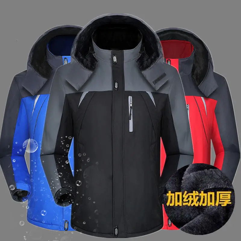 

Зимняя мужская куртка с хлопковой подкладкой для рыбалки, Теплая мужская зимняя куртка с капюшоном и хлопковой подкладкой для альпинизма