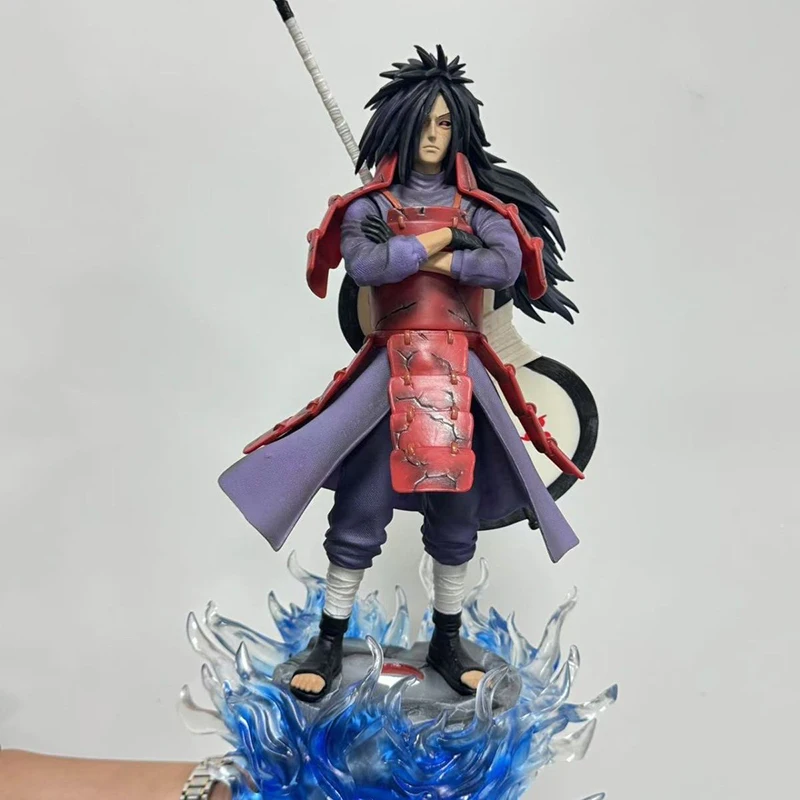 42 см аниме Наруто фигурка GK Kyuubi Susanoo Uchiha Madara люминесцентная статуя из ПВХ