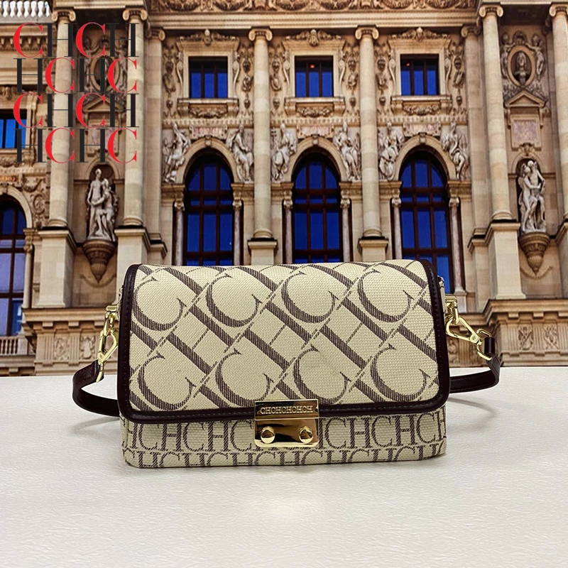 

Premium Version Ladies CHCH HCHC Luxury Brand Handbags 2022 New Famous Designer 100% Leather Messenger Bags with Metal Buckle Cc