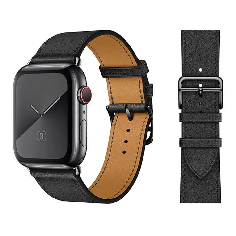 

Luxury leather strap for Apple watch Ultra 49mm 8 7 45mm 41mm Smart watch business wristband for iwatch 6 5 4 3SE 44mm 42mm 40mm