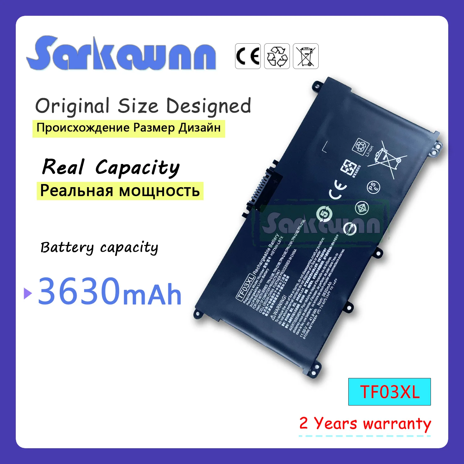 

SARKAWNN 3CELLS Tf03XL Laptop Battery For HP Pavilion 15-CC 14-bf033TX 14-bf108TX 14-bf008TU HSTNN-UB7J TPN-Q188 TPN-Q189 TPN-Q