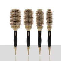 ionic curling hair brush barber comb rolling comb hairstyling tool accessories for home beauty salon hair ceramic round comb