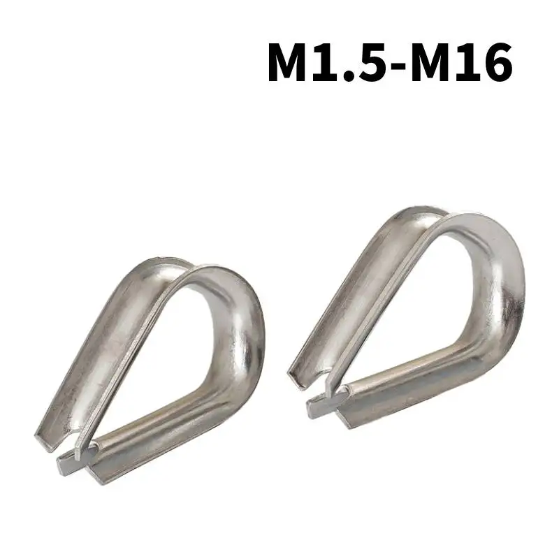 

10/5/1PCS M1.5-M16 304 Stainless Steel Chicken Heart Ring Fixing Workpiece Wire Rope Protection Ring Clamp Ring Anti-Slip Clamp