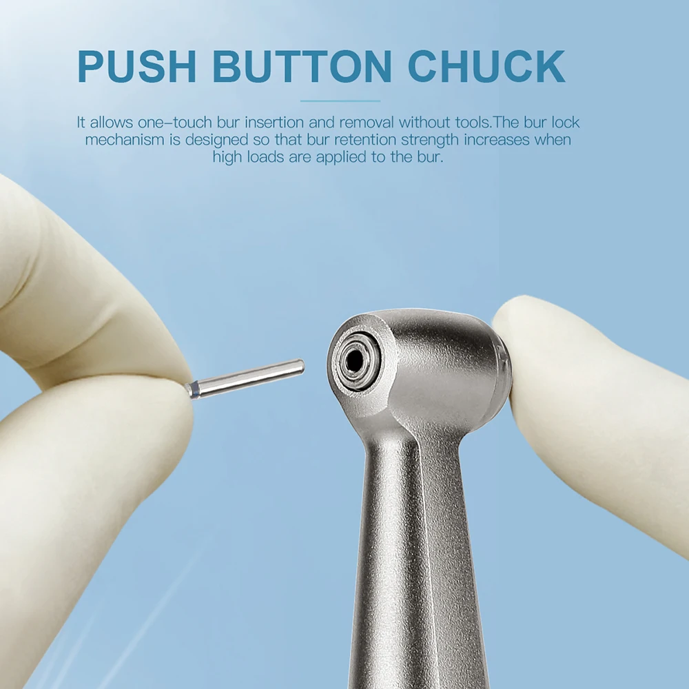 Dental Contra Angle Low Speed Handpiece for FG 1.6mm Burs 1:1 Direct Drive Max 20,000rpm Dentist Polishing Tools & Devices