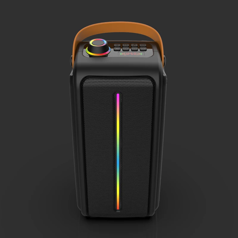 

Outdoor Dual Speaker Colorful Lights LED Dual 3 Inch Portable Bluetooth Speaker BoomBox Speaker with Microphone AUX USB FM Card