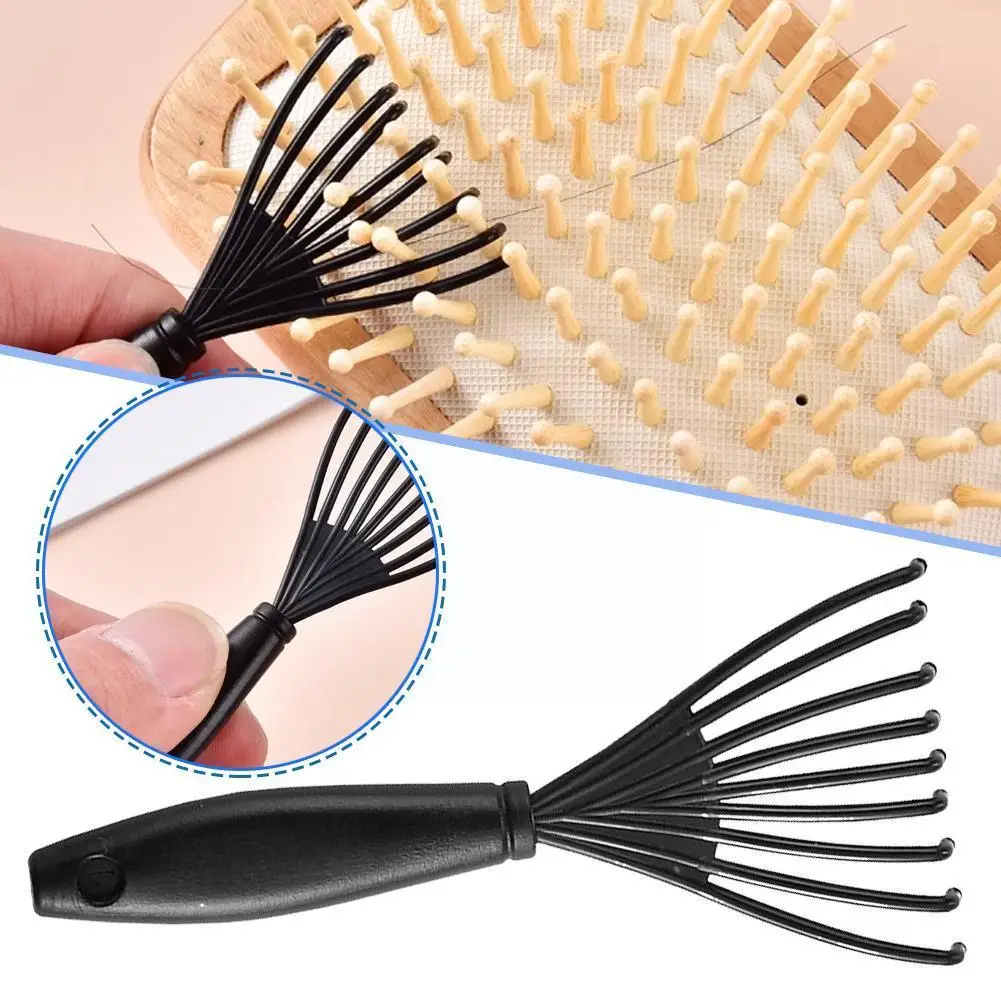 

Hair Brush Cleaner Tool, Hair Brush Cleaner Hair Dirt Pick Home Remove Handle Tool Comb Embeded Salon Plastic Y9x7