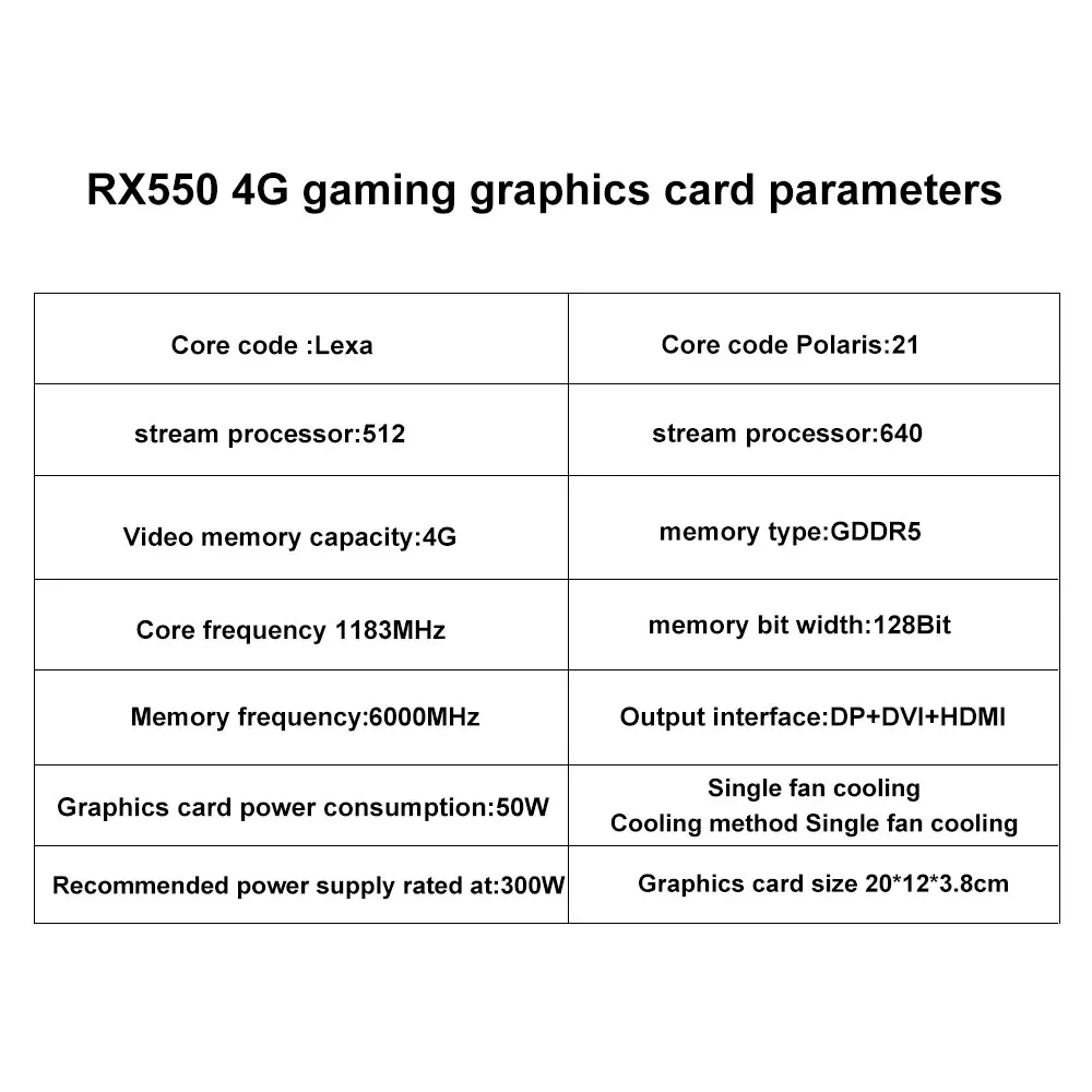 RX 560 4 Гб 550 Новая графическая карта 128Bit GDDR5 видеокарты для AMD Radeon RX560 4G |