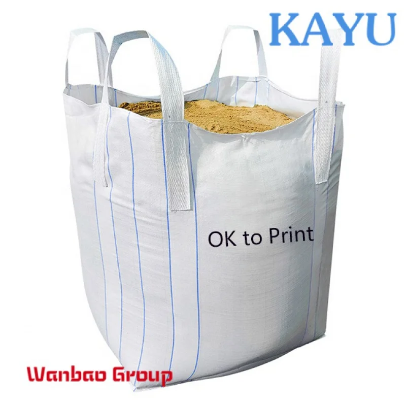 25kg 50kg 100kg 1000kg large pp woven sand bag 1 ton woven polypropylene super sacks white big 1.5 ton fibc sling jumbo bag