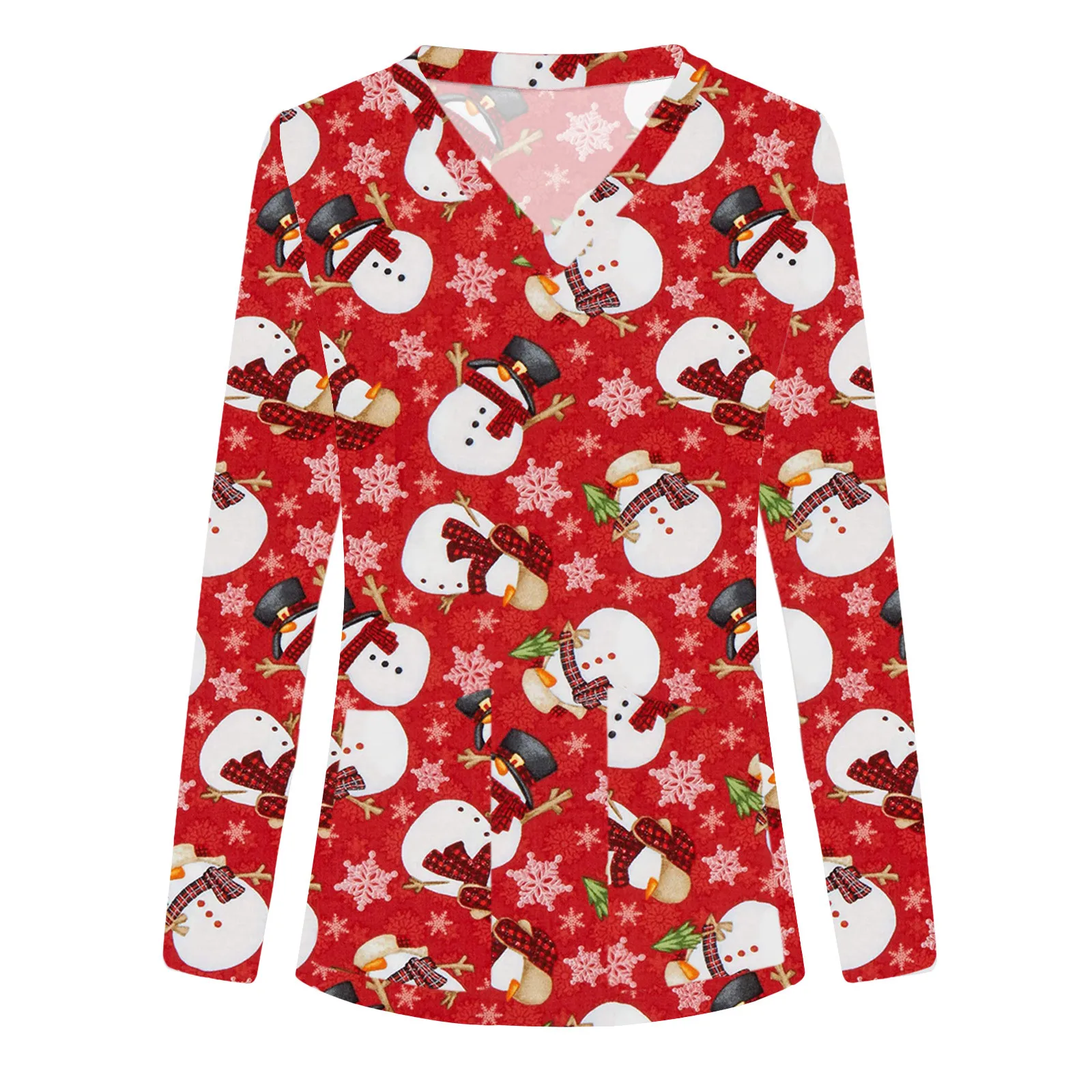 

Женская Длинная блузка с V-образным вырезом