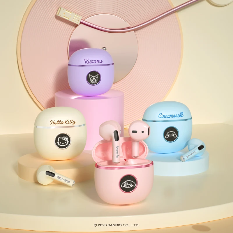 

Bluetooth-наушники Sanrio Kuromi с шумоподавлением и сенсорным управлением