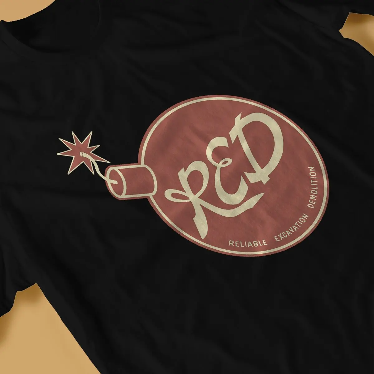 Футболка Red Bomb Мужская забавная чистый хлопок круглый вырез игровая командная