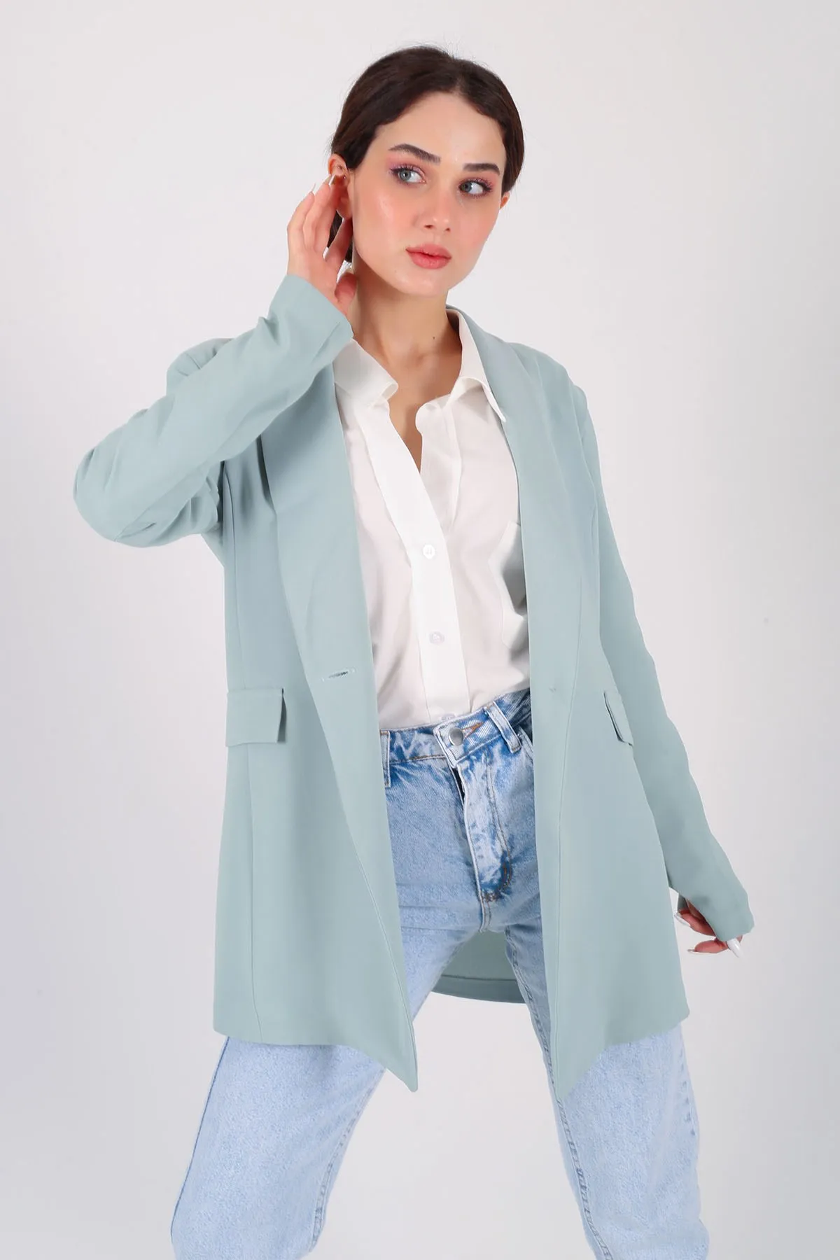 

Facette Women 2022267321 Mint Slim Jacket